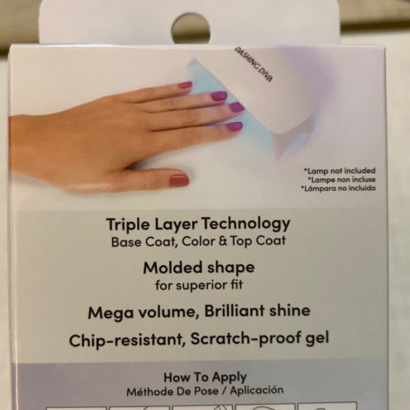 Lot of Dashing Diva Glaze Semi-cured Gel Nail Strips Bells Glitter Silver French - Picture 12 of 16